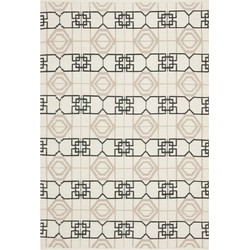 Safavieh Eco-Friendly Indoor Hand Made Area Rug, Recycled Plastic Collection, TMF127, in Black & Beige, 122 X 183 cm