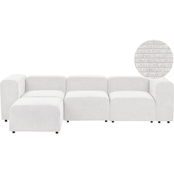 Beliani FALSTERBO - Modulaire Sofa-Wit-Corduroy