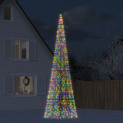 Lichtkegel aan vlaggenmast 1534 meerkleurige LEDs hoogte 500 cm