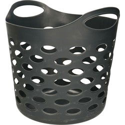 5Five Wasmand/opbergmand - flexibel - rond - grijs - 28L - 38x38cm - Wasmanden