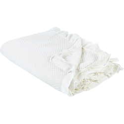 Beliani HATTON - Sprei-Wit-Katoen