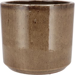 DK Design Bloempot Brown Glaze - taupe - D23 x H26 cm - glanzend - Plantenpotten