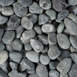 10 stuks! Beach pebbles zwart 40/60 mm 20 kg - Gardenlux