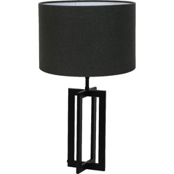 Tafellamp Mace/Livigno - Zwart/Antraciet - Ø30x56cm