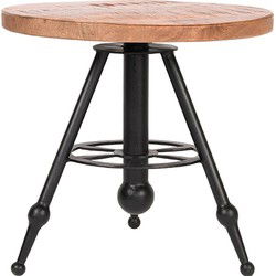D-MAXX Bijzettafel Solid - Rough - Mangohout - 45 cm - Rond