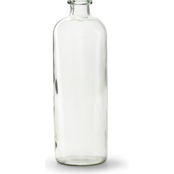 Jodeco Bloemenvaas Jardin - helder transparant glas - D11 x H33 cm - fles vaas - Vazen