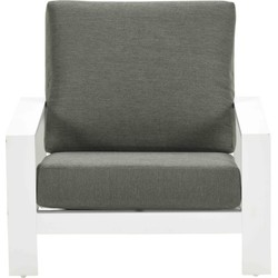 Lincoln verstelbare fauteuil mat wit/ moss green - Garden Impressions