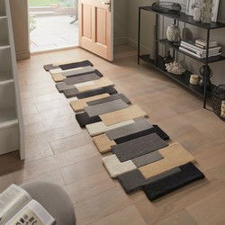 Loper Abstract Modern Stracto Collage - Organische Vorm - Multi 60X230 Cm - 60 X 230 CM