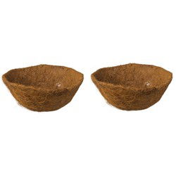Nature Inlegvel - 2x - voorgevormd - kokos - voor hanging basket - 35 cm - Plantenbakken