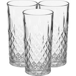 Secret de Gourmet longdrinkglazen - set 8x stuks - 300 ml - glas - Longdrinkglazen