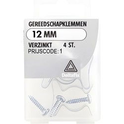 Gereedschapklemmen 12mm vz 4st
