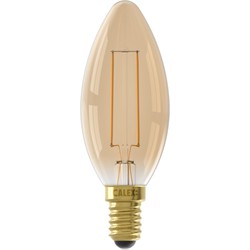 LED-Vollglas-Filament-Kerzenlampe 220-240V 3,5W 250lm E14 B35 Gold 2100K Dimmbar - Calex