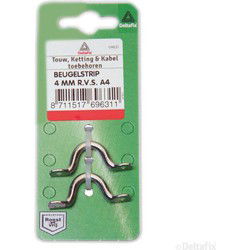 Beugelstrip 4mm rvs 2st