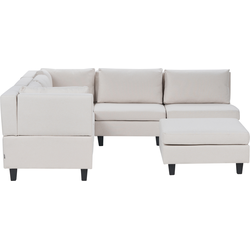 Beliani UNSTAD - Modulaire Sofa-Beige-Polyester