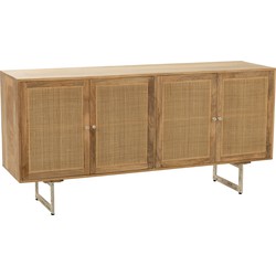 J-line - Dressoir Rattan Mangohout Naturel - 170x45x80cm