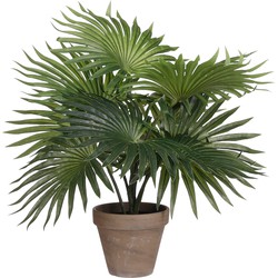 Mica Decorations Palm Kunstplant in Bloempot Stan - H40 x Ø35 cm - Groen