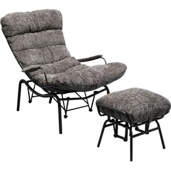 Fauteuil + Hocker Vienna Swing Grey