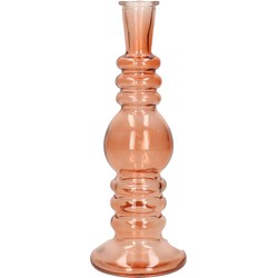 Ideas 4 Seasons Bloemenvaas Florence - zacht oranje glas - helder - D8,5 x H23 cm - Vazen