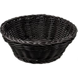 Cosy & Trendy Broodmand - zwart - kunststof - rond - D20 x H8 cm - broodmand