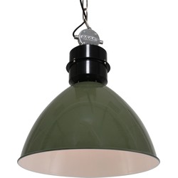 Industriële Hanglamp - Anne Light & Home - Metaal - Industrieel - E27 - L: 50cm - Voor Binnen - Woonkamer - Eetkamer - Groen