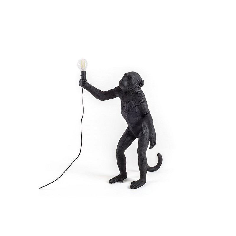 Seletti Monkey Buitenlamp Resin Staand Zwart - 46 x 54 cm - 