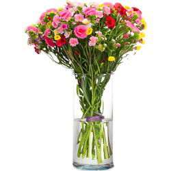 Giftdecor Bloemenvaas basic - transparant glas - D15 x H30 cm - boeketvaas - 5 liter - Vazen