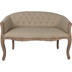 Clayre & Eef Bankje Bruin Beige Hout