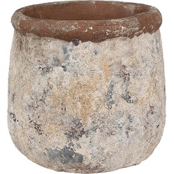 Clayre & Eef Bloempot Ø 18x17 cm Beige Terracotta