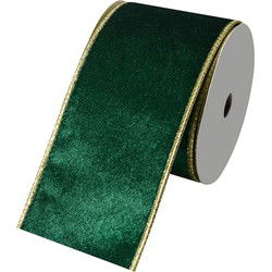 Clayre & Eef Decoratie Lint 63 mm x 5 m Groen Synthetisch