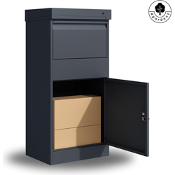 4gardenz® Staande Pakketbrievenbus XXL met Slot - Pakketbox Antraciet