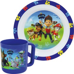 Kinder ontbijt set Paw Patrol 2-delig van kunststof - Kinderservies