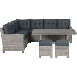 Seagull lounge-diningset - 5-delig - links-vintage willow-reflex black