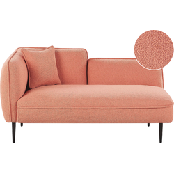 Beliani CHEVANNES - Chaise longue-Roze-Bouclé