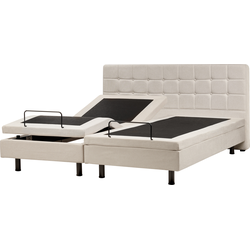 DUKE  - Tweepersoonsbed - Lichtbeige - 180 x 200 cm - Polyester