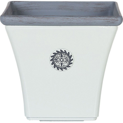 ELATEIA - Plantenbak - Wit - 32 cm - Klei-vezelmengsel