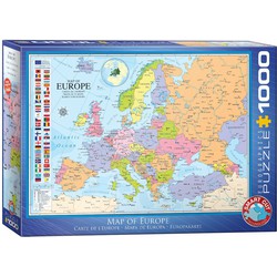 Eurographics Eurographics puzzel Map of Europe - 1000 stukjes