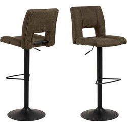 Barkruk Groen/Zwart - Zithoogte 83cm - Wistad - Set van 2