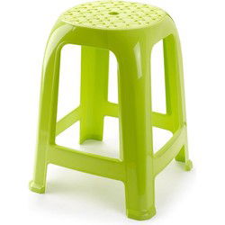 PlasticForte Keukenkrukje/opstapje - Handy Step - groen - kunststof - 37 x 37 x 46 cm - Huishoudkrukjes