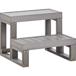 Beliani LIMAY - Whirlpools voor buiten-Grijs-Synthetisch materiaal