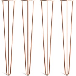 The Hairpin Leg Co. – Klassieke Hairpin Poten – Bureau – Eettafel – 10mm – 3x71cm Staven - Koper