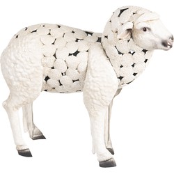 Clayre & Eef Decoratie Schaap 49x17x45 cm Wit Ijzer