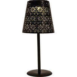 Solar tafellamp metaal mat zwart