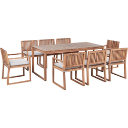 Beliani SASSARI PREMIUM - Tuintafelset-Bruin-FSC® gecertificeerd acaciahout