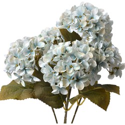 Clayre & Eef Kunstbloem Hortensia 45 cm Blauw Kunststof Kunstplant