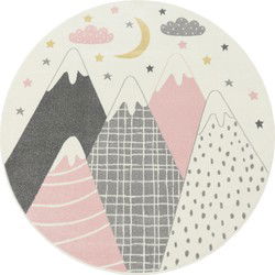 Kinderkamer Vloerkleed - Ninaro - Bergen - Roze - 120x160 cm