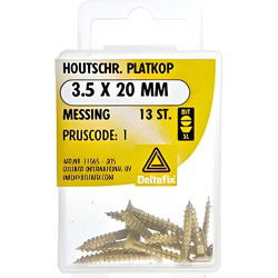 Houtschr. pk 3.5x20mm mess 13st