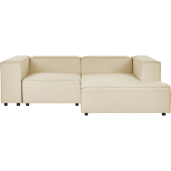 Beliani APRICA - Modulaire Sofa-Beige-Linnen