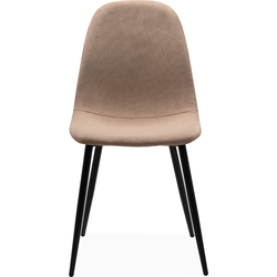Set van 4 stoelen van ribfluweel met zwart metalen frame L43 cm - ANYA