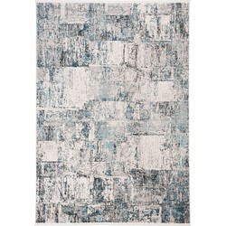 Safavieh Eigentijds Geweven Binnen Vloerkleed, Shivan Collectie, SHV717, in Grijs & Blauw, 91 X 152 cm