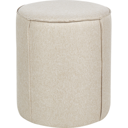 Beliani SEDONA - Poef-Beige-Kunstlinnen